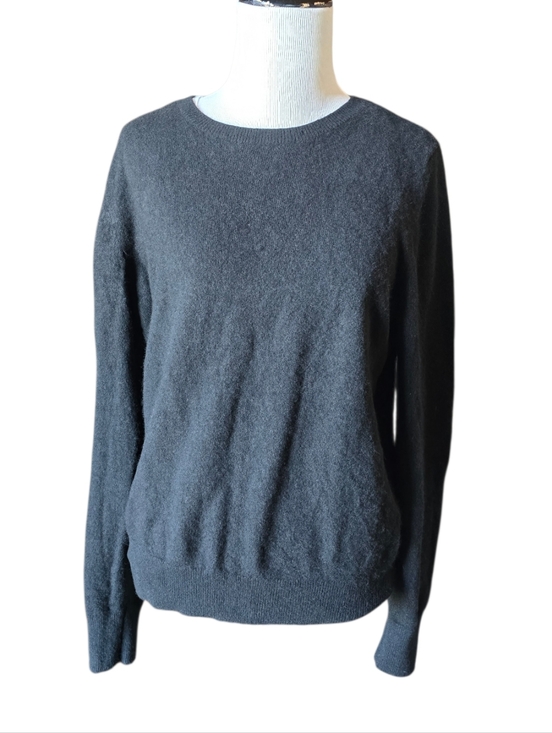 Quince Cashmere Crew Neck Sweater Black Size Medium - Picture 3 of 10